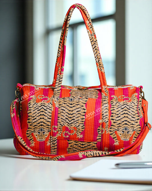 Orange Tiger Duffle Bag