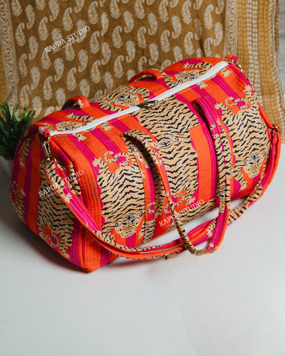Orange Tiger Duffle Bag