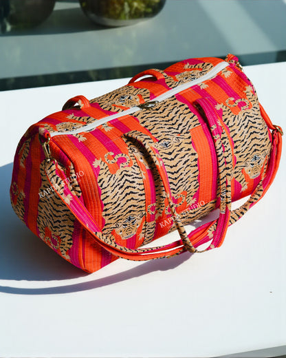 Orange Tiger Duffle Bag