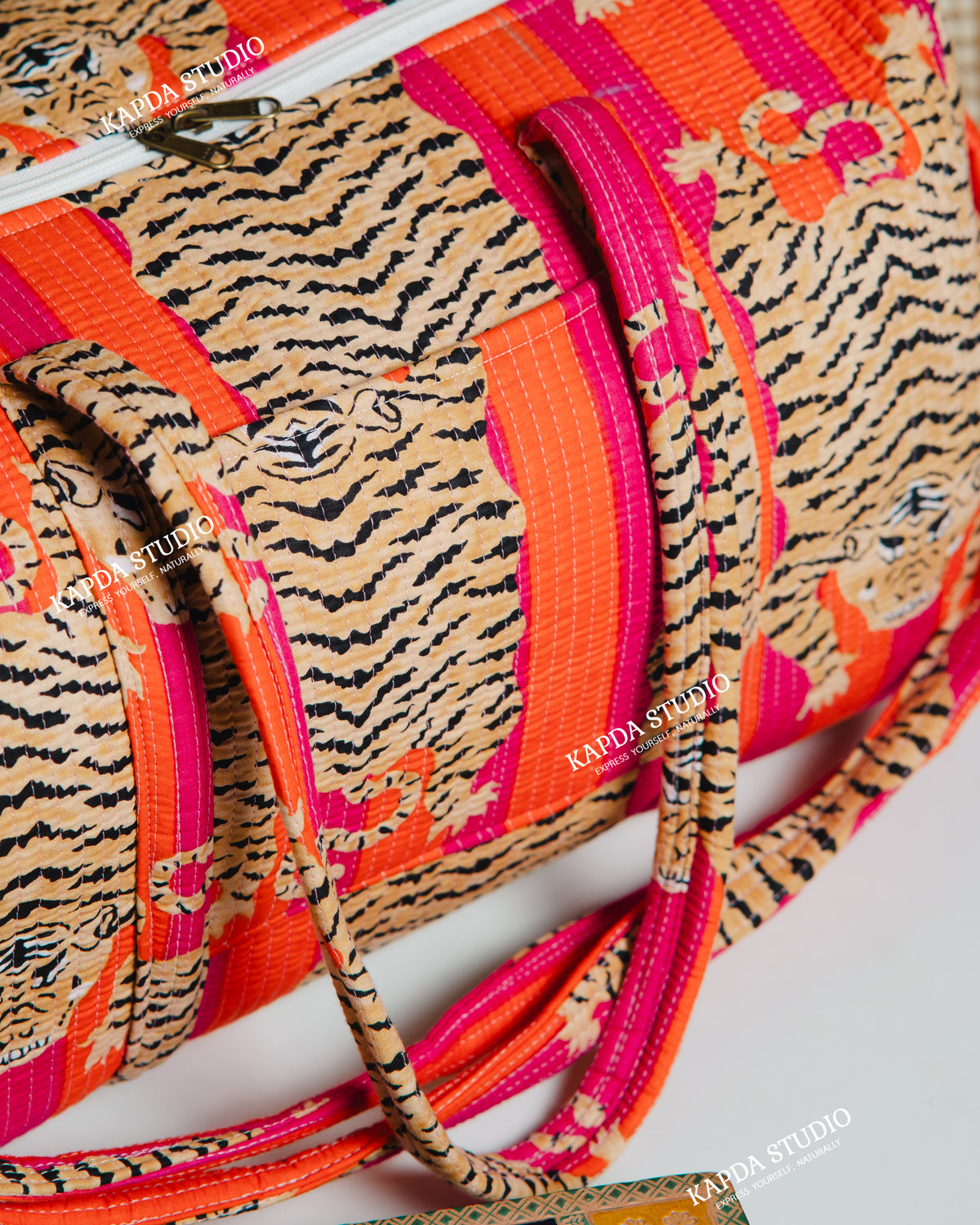 Orange Tiger Duffle Bag
