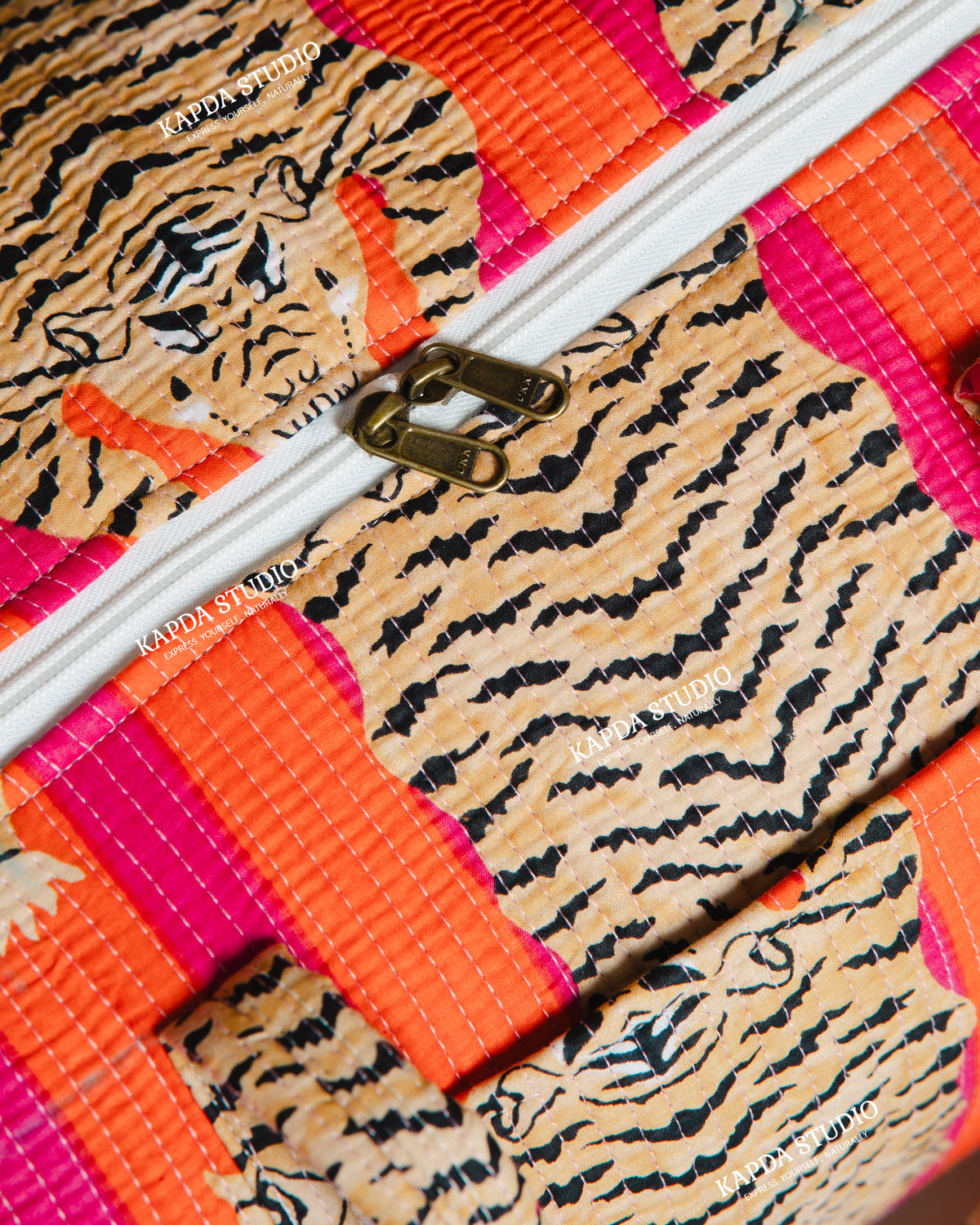 Orange Tiger Duffle Bag