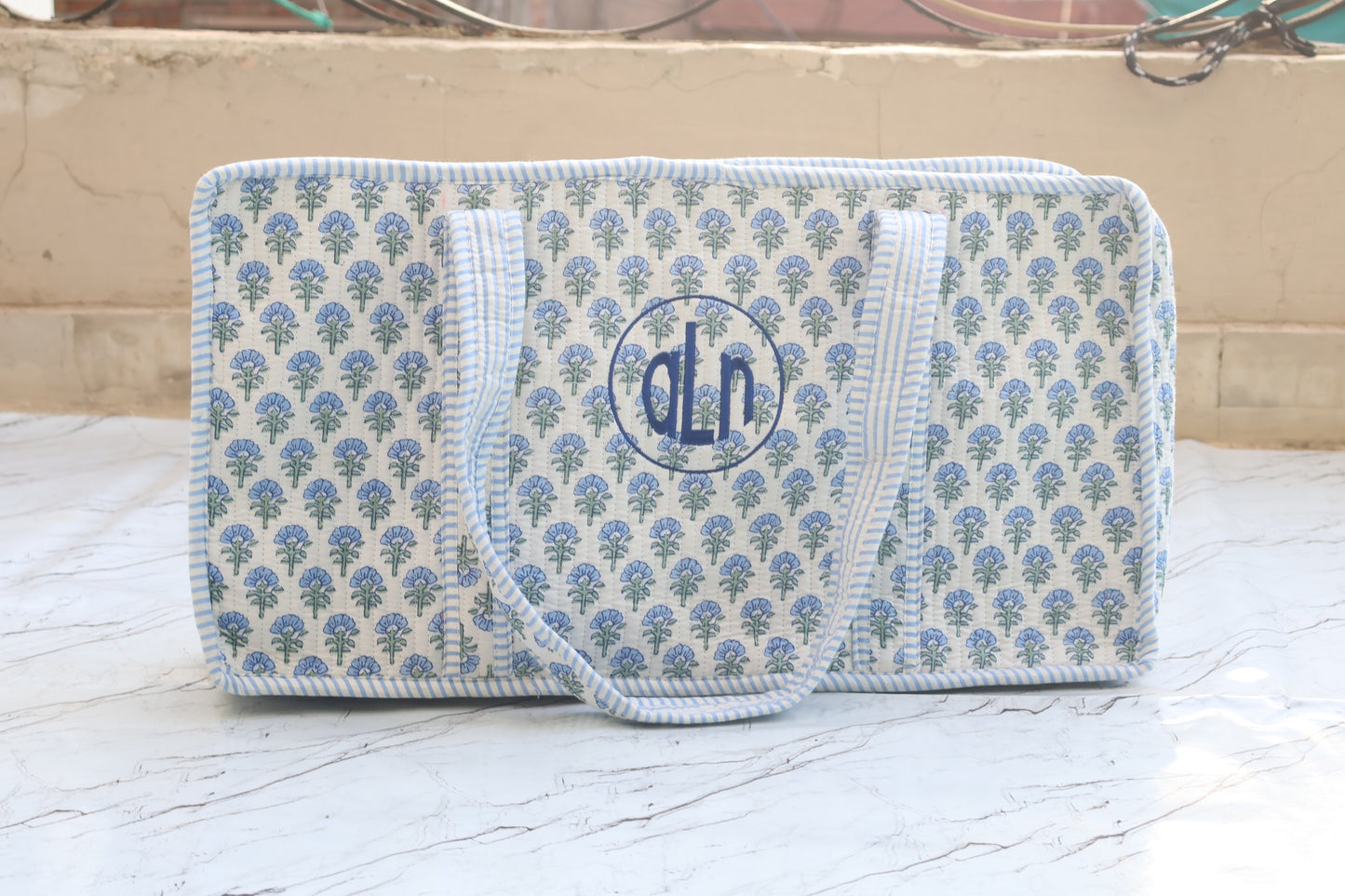 Classic blue & White Mahjong Bag