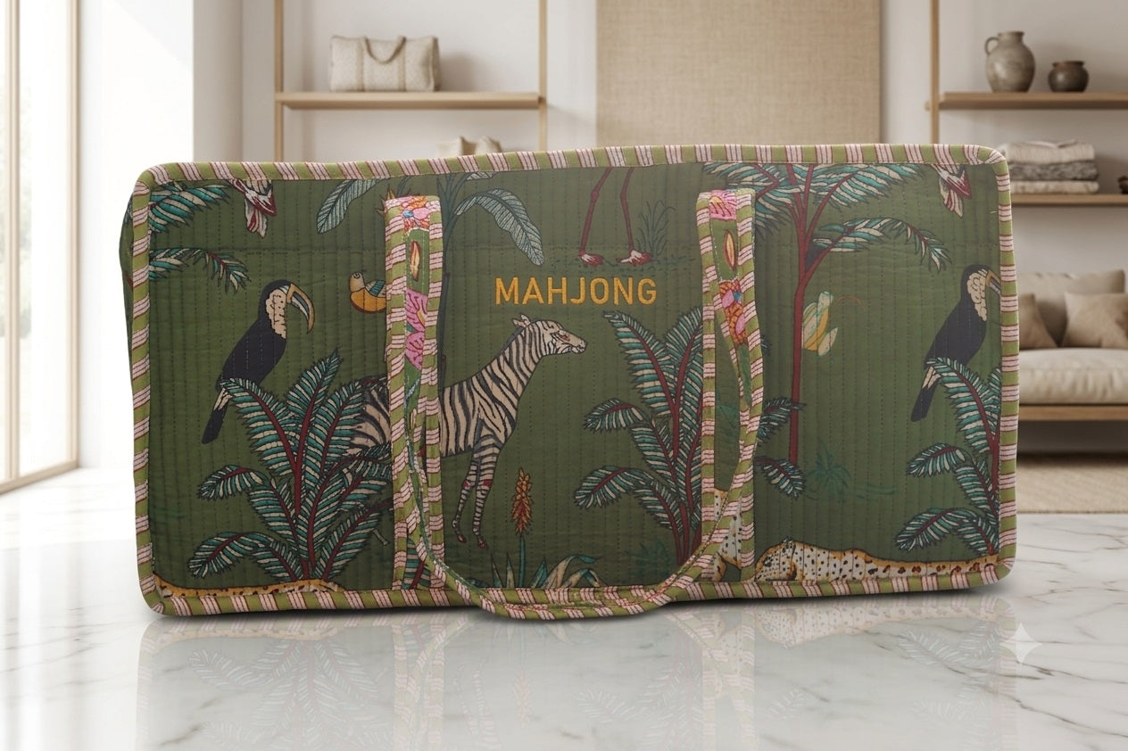 Olive Green Mahjong Bag