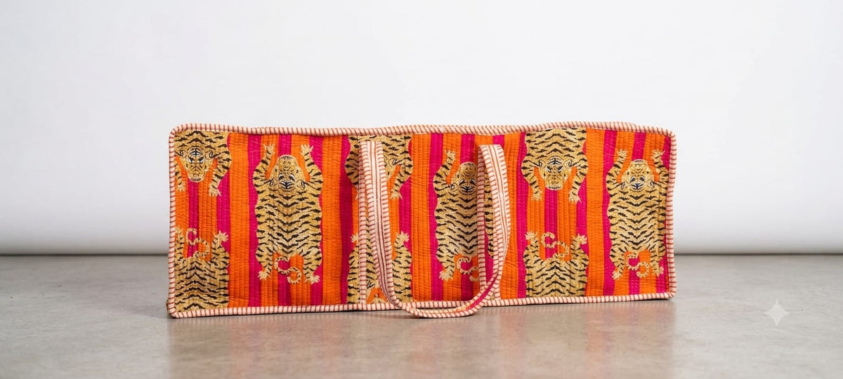 Orange Tiger Mahjong Bag