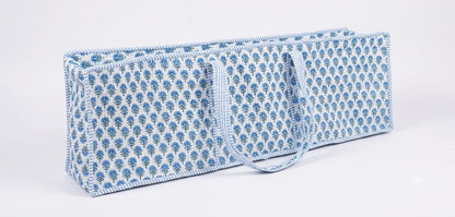 White and Blue Mahjong Bag