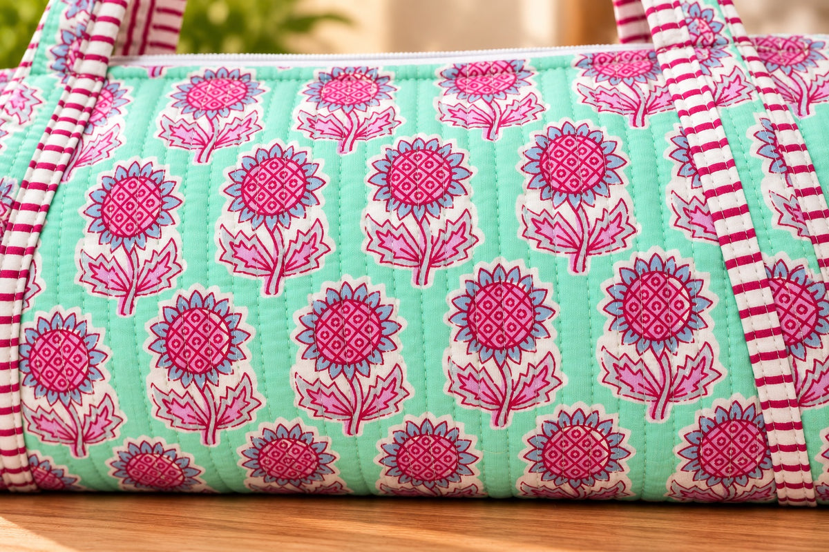 Mint Green Floral Mat Sleeve