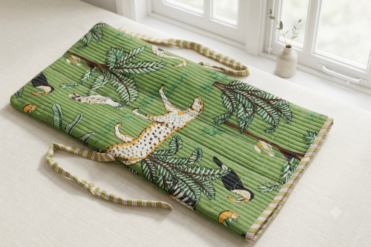 Olive Green Mahjong Bag