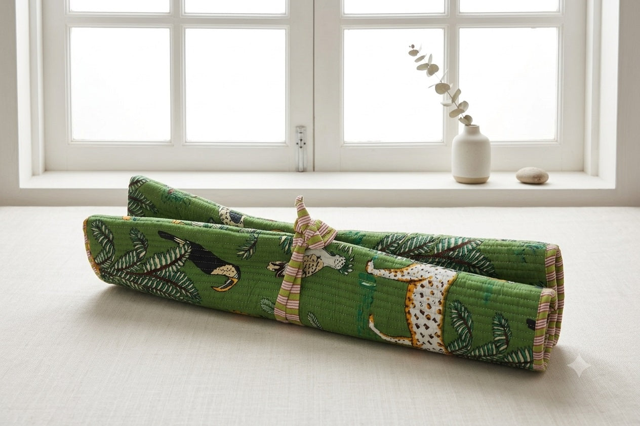 Olive Green Mahjong Bag