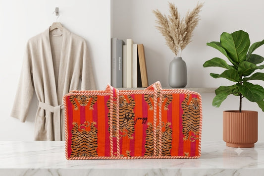 Orange Tiger Mahjong Bag