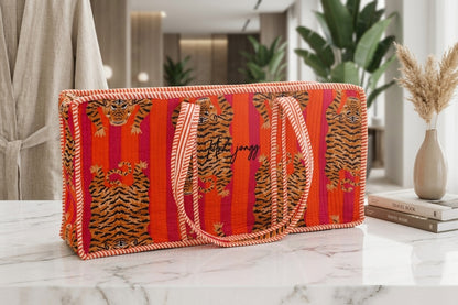 Orange Tiger Mahjong Bag