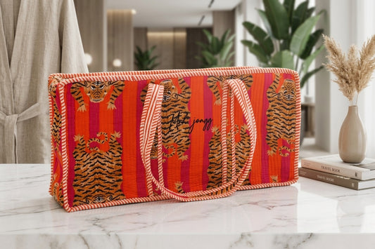 Orange Tiger Mahjong Bag