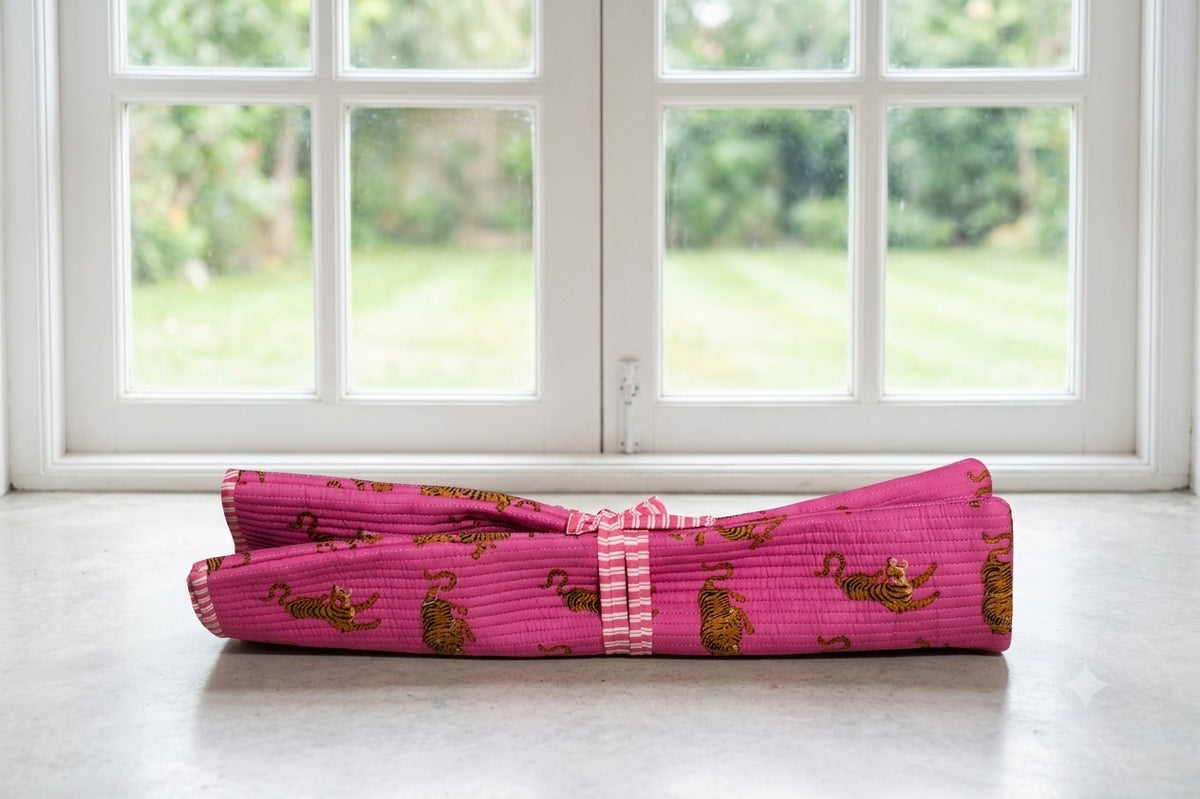 Pink Tiger Mahjong bag