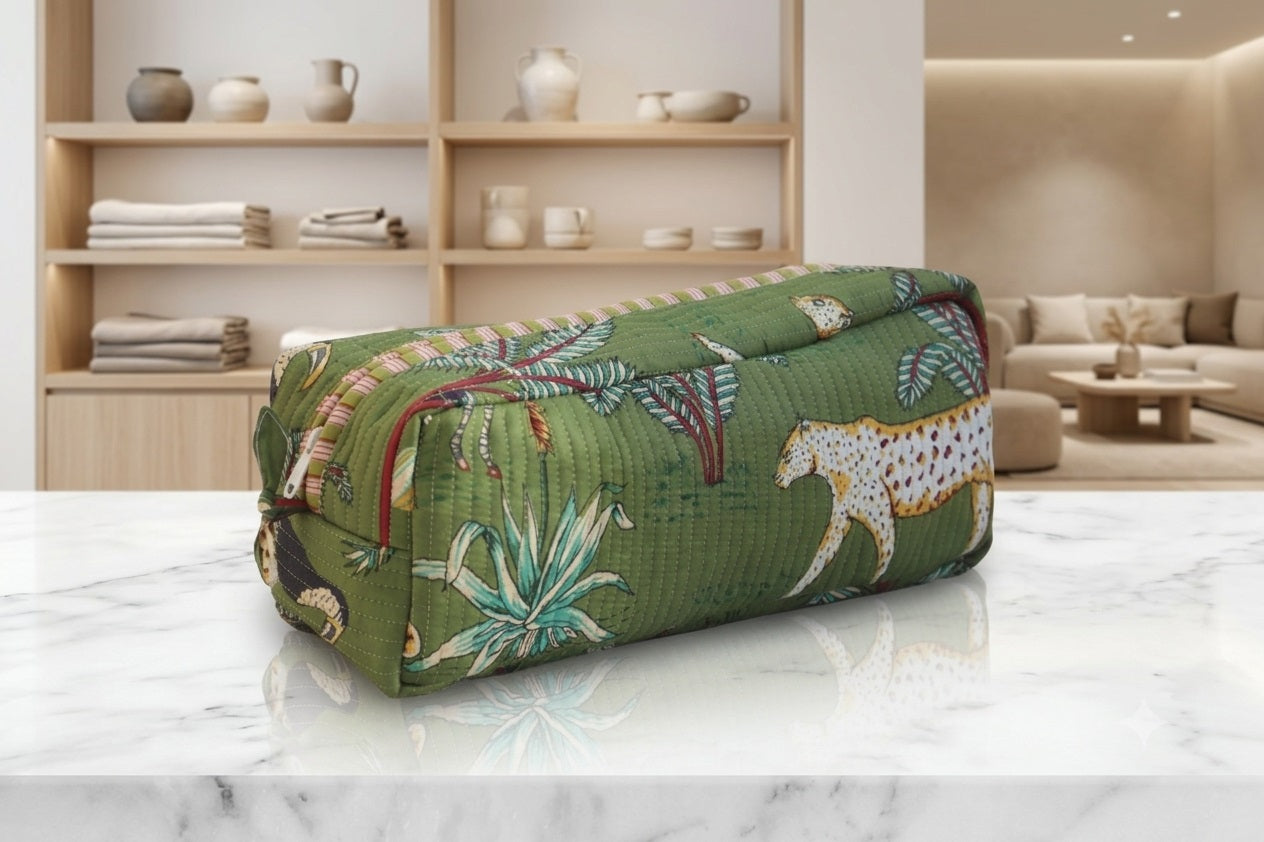 Olive Green Mahjong Bag