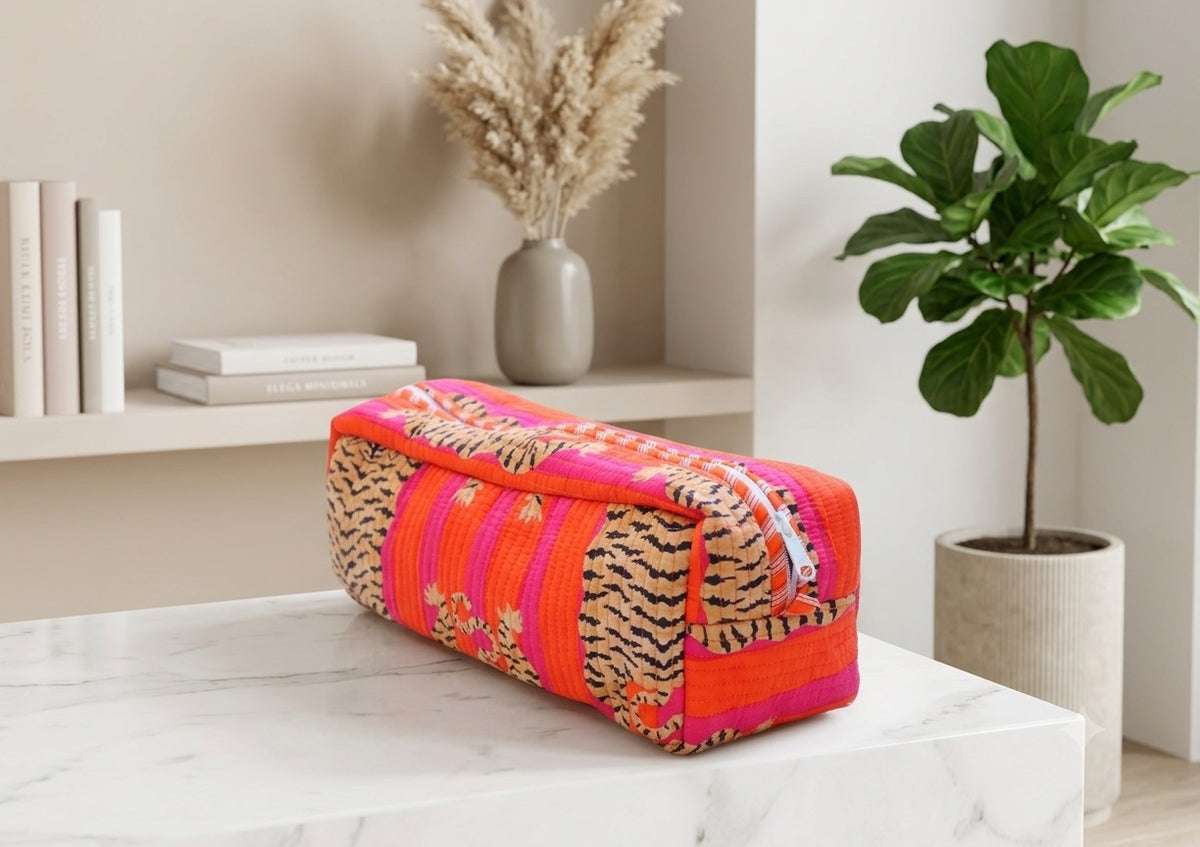 Orange Tiger Mahjong Bag