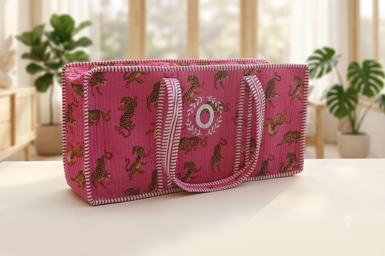 Pink Tiger Mahjong bag