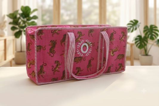 Pink Tiger Mahjong bag