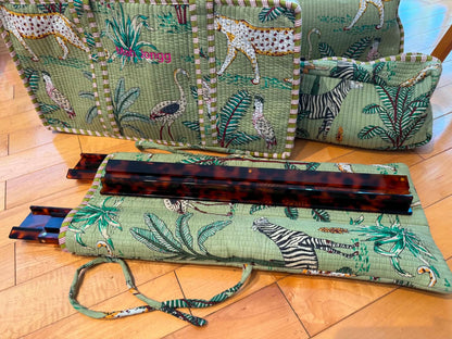 Sage Green Jungle Print