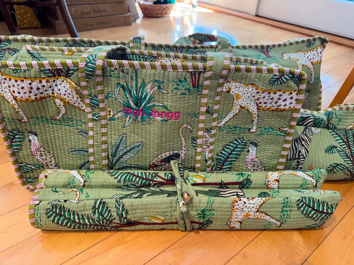 Sage Green Jungle Print